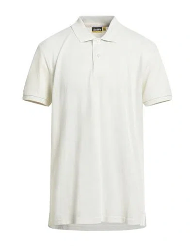 Diadora Man Polo Shirt Ivory Size Xxxl Cotton In White