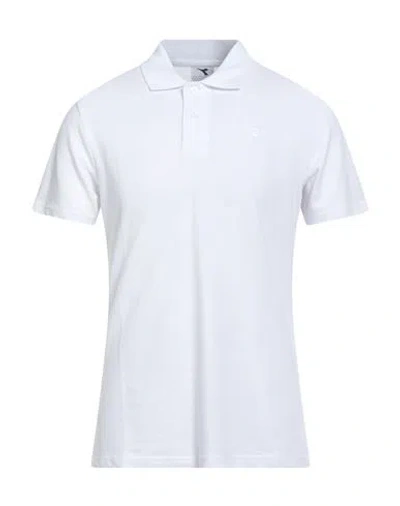 Diadora Man Polo Shirt White Size M Cotton