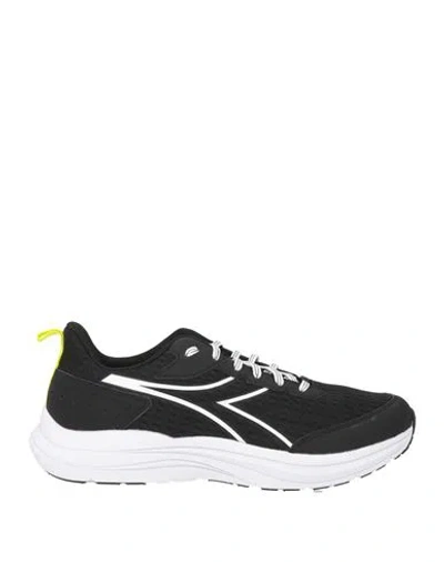 Diadora Man Sneakers Black Size 10 Textile Fibers, Synthetic Material