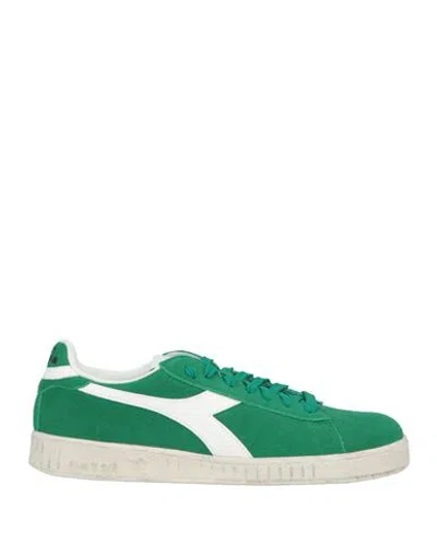 Diadora Man Sneakers Green Size 8 Leather