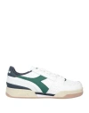 Diadora Man Sneakers White Size 7 Soft Leather In Multi