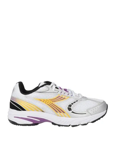 Diadora Man Sneakers White Size 8.5 Textile Fibers, Synthetic Material