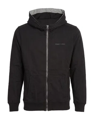 Diadora Man Sweatshirt Black Size Xxl Cotton