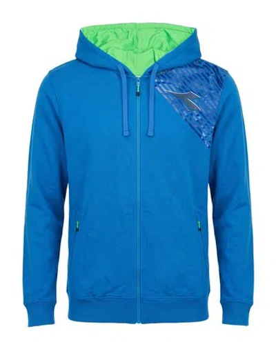 Diadora Man Sweatshirt Blue Size Xl Cotton