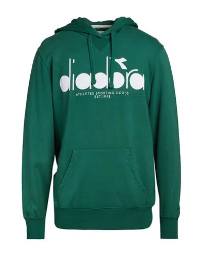 Diadora Man Sweatshirt Green Size Xl Cotton