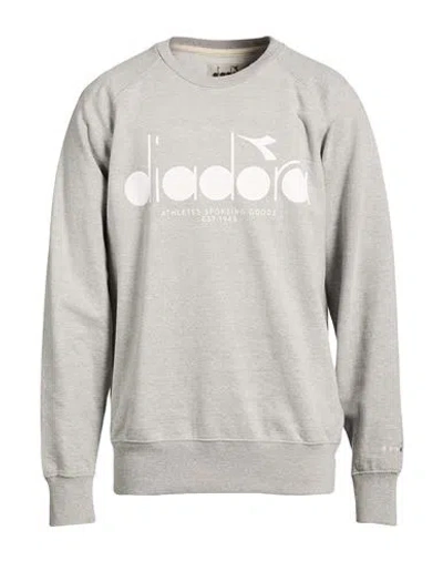 Diadora Man Sweatshirt Grey Size Xl Cotton In Gray