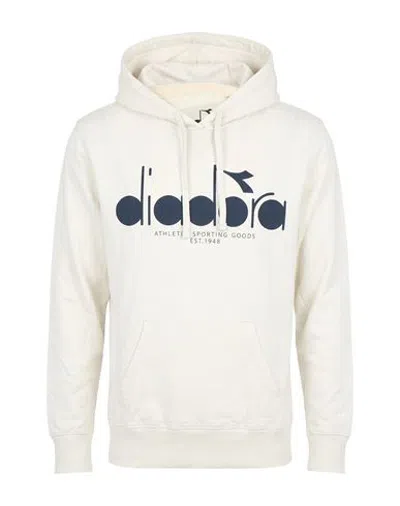Diadora Man Sweatshirt Ivory Size Xxl Cotton In White