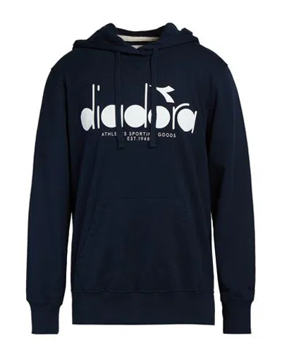 Diadora Man Sweatshirt Navy Size Xl Cotton