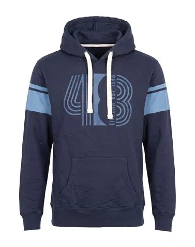 Diadora Man Sweatshirt Navy Size Xl Cotton, Polyester, Viscose In Blue