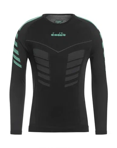 Diadora Man T-shirt Black Size S/m Polyamide, Polypropylene
