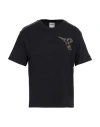 Diadora Man T-shirt Black Size Xs Cotton In Black