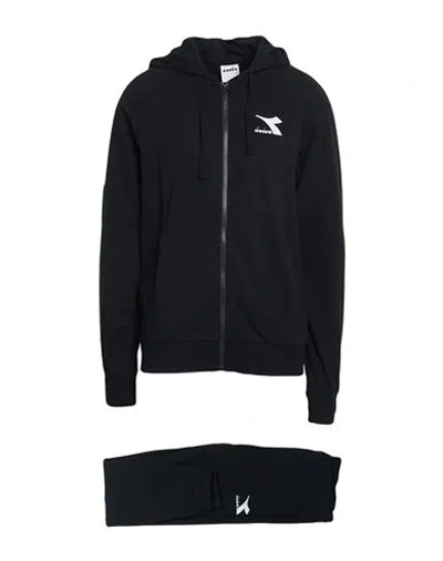 Diadora Man Tracksuit Black Size M Cotton