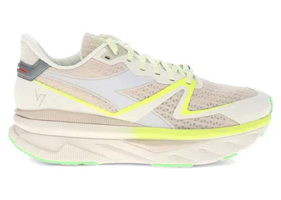 Pre-owned Diadora Men's  Atomo V7000 Green Sneakers In Whisper In Smoke Grey/white/whisper White