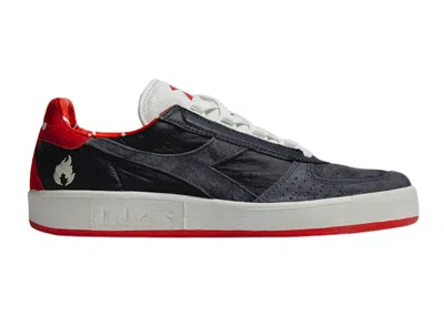 Pre-owned Diadora Men's  B.elite Hanon "83 Finals" Sneakers In Dark Smoke/red In Multi