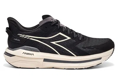 Pre-owned Diadora Men's  Cellula Sneakers In Black/whisper White In Multi
