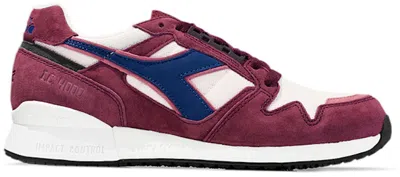 Pre-owned Diadora Men's  Ic4000 Patta From Seoul To Rio Ben Johnson Sneakers In White/damson