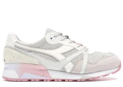 Pre-owned Diadora Men's  N9000 24 Kilates X Large Copito Sneakers In White/pink
