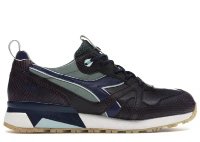 Pre-owned Diadora Men's  N9000 Bait Notti Veneziane Sneakers In Purple/blue/green