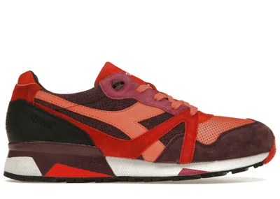 Pre-owned Diadora Men's  N9000 Extra Butter Giallo Sneakers In Red Lollipop