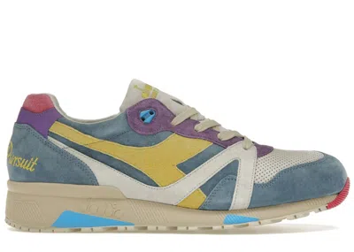 Pre-owned Diadora Men's  N9000 Hasbro Trivial Pursuit Leo Colacicco Sneakers In Ash Blue