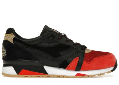 Pre-owned Diadora Men's  N9000 Limited Edt. Correfocs Sneakers In Black/red
