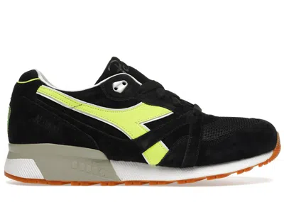 Pre-owned Diadora Men's  N9000 Patta Game On Sneakers In Black/yellow/white