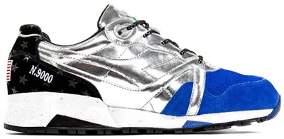 Pre-owned Diadora Men's  N9000 Social Status Rio Olympic Medals Sneakers In Silver/blue