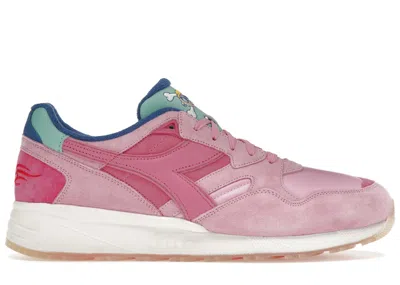 Pre-owned Diadora Men's  N9002 Iuter Spectrum Pirati Giro Sneakers In Pink/blue