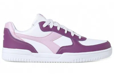 Pre-owned Diadora Men's  Raptor Low Sneakers In White/violet/pink In Multi