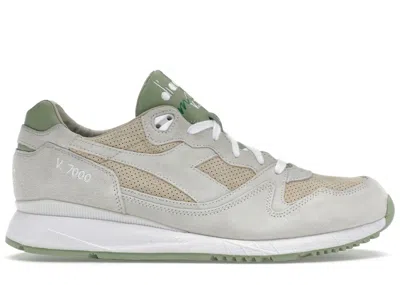 Pre-owned Diadora Men's  V7000 End. Grappa Sneakers In Crystal Grey/green In Multi