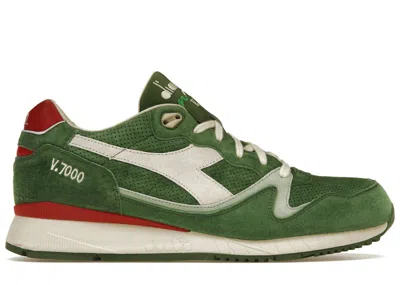 Pre-owned Diadora Men's  V7000 End. Milano Sneakers In Celadon Green/sandpearl/salsa