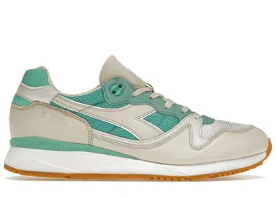Pre-owned Diadora Men's  V7000 Hanon Tuscan Racer Sneakers In Bermuda/white Swan