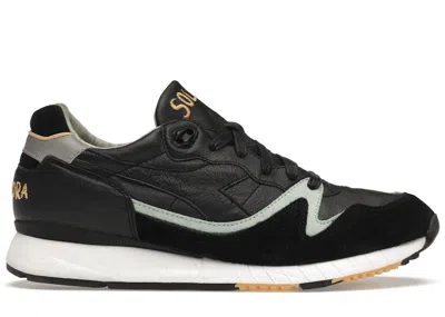 Pre-owned Diadora Men's  V7000 Solebox Azzurro Sneakers In Black/blue/gold In Multi
