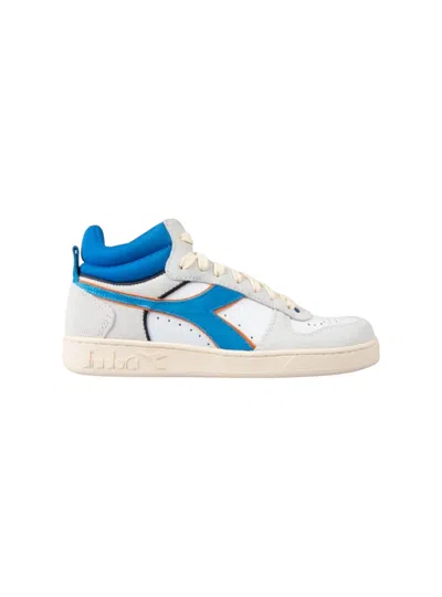 Diadora Men's Shoes Magic Basket Demi Cut Suede  In White