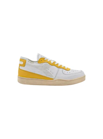 Diadora Men's Shoes Mi Basket Row Cut  In Yellow