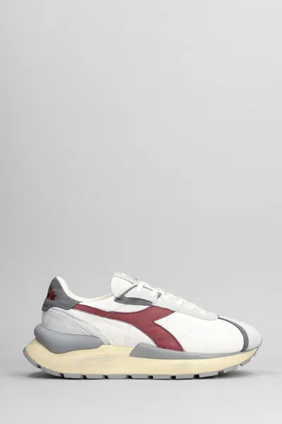 Diadora Mercury Elite Sneakers In White Suede And Fabric