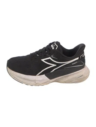 Pre-owned Diadora Mesh Athletic Sneakers In Black