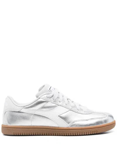 Diadora Metallic Sneakers In 灰色