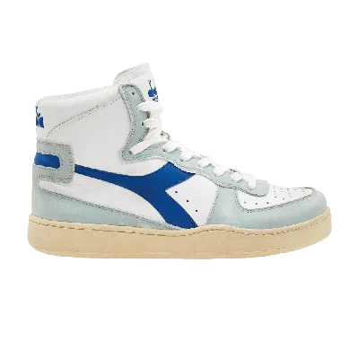 Pre-owned Diadora Mi Basket High Used 'grey Dark Antique Silver' In White