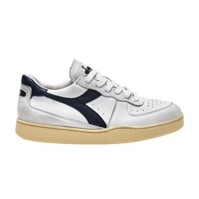 Pre-owned Diadora Mi Basket Low Used 'white Blue Denim' | Men's Size 6.5