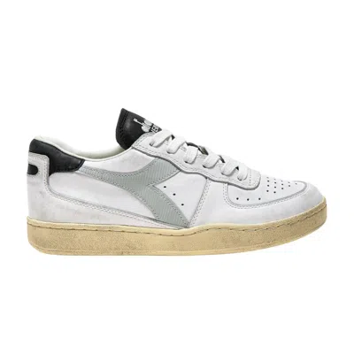 Pre-owned Diadora Mi Basket Low Used 'white Glacier Grey' | Men's Size 9.5