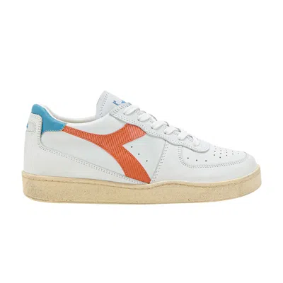 Pre-owned Diadora Mi Basket Low Used 'white Orange Peel'