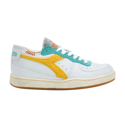 Pre-owned Diadora Mi Basket Row Cut 'white Banana' | Men's Size 5.5
