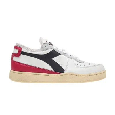 Pre-owned Diadora Mi Basket Row Cut 'white Garnet Black' | Men's Size 7