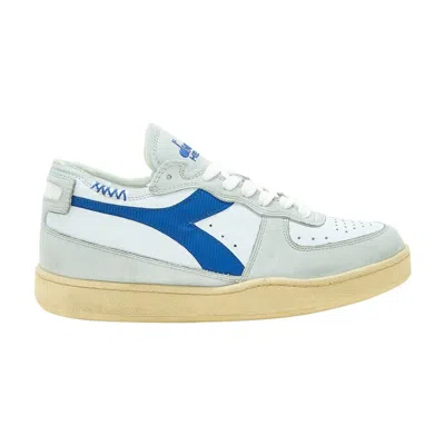 Pre-owned Diadora Mi Basket Row Cut 'white Nautical Blue' | Men's Size 10