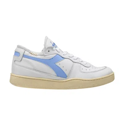 Pre-owned Diadora Mi Basket Row Cut 'white Vista Blue' | Men's Size 5.5