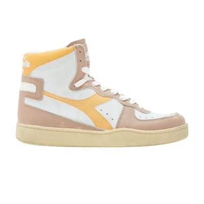 Pre-owned Diadora Mi Basket Used 'beeswax White' | Pink | Men's Size 6