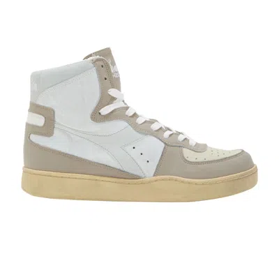 Pre-owned Diadora Mi Basket Used 'cobblestone White' In Grey