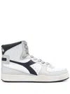 Diadora Mi Basket Used Leather Sneakers In White