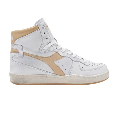 Pre-owned Diadora Mi Basket Used 'white Beige' | Men's Size 11